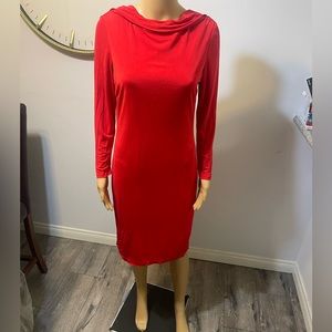 bebe draped back dress size L